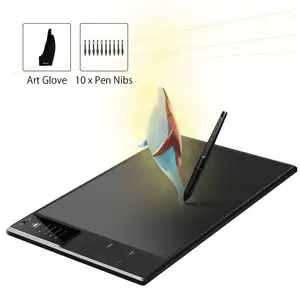 高品质Huion WH1409 V2无线笔平板电脑图形绘图平板电脑，带倾斜功能无电池手写笔