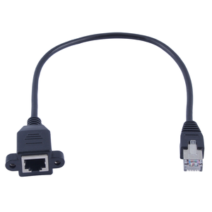 Cable RJ45 de PVC Macho a Hembra con Montaje en Panel, Ethernet LAN, 8 Pines, Extensión de 30cm - Product Image 1