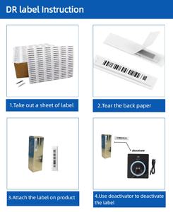 EAS датчик для ворот розничной безопасности 58khz AM супермаркет Противоугонный ярлык <span class=keywords><strong>DR</strong></span> AM 58khz мягкая этикетка наклейка со штрих-кодом противокражная этикетка - Product Image 4