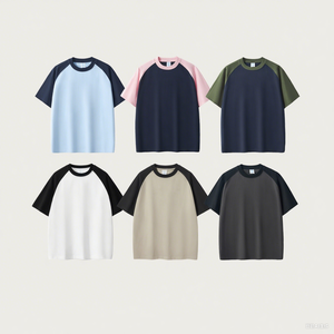 DTG,Puff Printed Solid Men's & Women's Vintage Raglan Sleeve T-Shirt 270G Heavy Cotton <span class=keywords><strong>Manga</strong></span> corta Ins Fashion Brand Loose Fit - Product Image 2