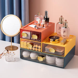 Modern Desktop <b>Storage</b> <b>Box</b> <b>Drawer</b> Style Multi Layer Organizer For Office Stationery And Cosmetics Rectangle Standing Type - Product Image 5