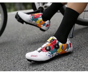 Zapatillas de Ciclismo Personalizadas Unisex con Bloqueo para Carretera y Montaña, Bicicleta Asistida por Energía, Deporte al Aire Libre, Graffiti, Primavera Verano - Product Image 5