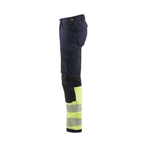 BLAKLADER - 119316428933C62 Pantalón elástico de 4 vías Hi-Vis sin bolsillos para uñas Azul marino/Amarillo ROPA DE TRABAJO DE LA HI-VIS - Product Image 5