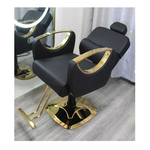 Cadeira de Maquiagem Reclinável 180 Graus de Luxo para Cabeleireiros, Cadeira de Salão de Beleza em Couro Ajustável em Altura para Barbearias, em Promoção - Product Image 6