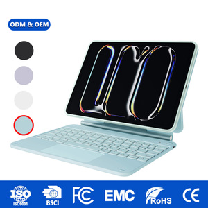 คีย์บอร์ดแม่เหล็กแบบถอดได้สำหรับ iPad Air 11 นิ้ว - แบรนด์ส่วนตัว, ปรับแต่งรูปแบบ ABNT ได้, มีช่องใส่ปากกาในตัวสำหรับธุรกิจ - Product Image 3