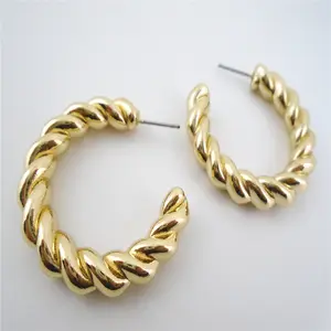 custom twisted hoop earrings nickel free