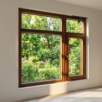 Ventanas de Aluminio y Madera con Triple Acristalamiento de la Serie Elite para el Vestíbulo de un Gran Hotel