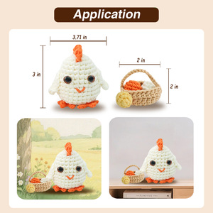 Juguetes de peluche de Pascua <span class=keywords><strong>para</strong></span> niños, cesta de huevos, decoración, patrón de ganchillo, <span class=keywords><strong>Amigurumi</strong></span>, pollito, tejer, Kit Diy, costura <span class=keywords><strong>para</strong></span> <span class=keywords><strong>principiantes</strong></span> - Product Image 3
