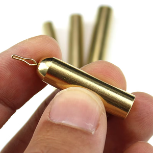 Plomos de pesca cilíndricos de latón de 5g, 7g, 10g, 12g, tipo lápiz giratorio para <span class=keywords><strong>dropshot</strong></span>, para aparejos de pesca terminal en agua salada y dulce - Product Image 2