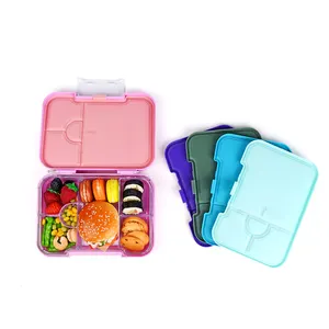School Kids Gebruik Plastic Dozen Voedsel Containers Opslag Lunchbox Met Organizer