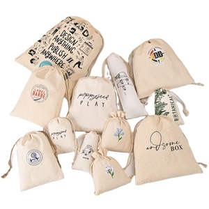 Bolsa de Algodón Orgánico Personalizada con Cordón, Bolsa de Regalo para Joyería, Bolsa de Almacenamiento Ecológica para Fiestas - Product Image 1