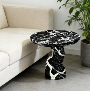 Dalle de marbre moderne italienne haut de gamme Caracata blanche et noire utilisée pour la personnalisation de la base de la <span class=keywords><strong>table</strong></span> <span class=keywords><strong>basse</strong></span> dans le salon - Product Image 5