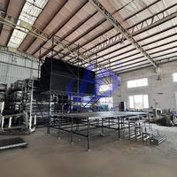 Scène modulaire portable à structure en treillis pour diverses scénarios d'activités, hauteur réglable, options de plusieurs tailles, contreplaqué TUV/Aluminium/Fer