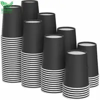 Одноразовые бумажные кофейные чашки с крышками, 8 унций, 12 унций, 16 унций