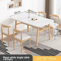 Vente directe d'usine, table la plus vendue + 4 chaises, usage domestique et commercial, table à manger en MDF