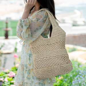 Strandvakantie tas Franse schoudertas geweven tas modieuze schoudertas grote capaciteit casual veelzijdige strandhandtas - Product Image 2