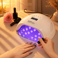 Lampe à ongles à LED UV automatique avec fond miroir Lampe de table Séchoir à ongles à séchage rapide par gel