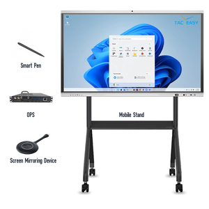 Tableau blanc interactif à écran tactile de 65/75/86 pouces, 4K, avec fonction de création de <span class=keywords><strong>quiz</strong></span> alimentée par l'IA, système tactile à 40 points, double système DDP - Product Image 3