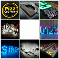 Letrero LED Personalizado para Tienda de Cigarrillos, Logotipo para Fachada de Negocio, Letrero Electrónico con Letras en Relieve, Decoración para Tienda