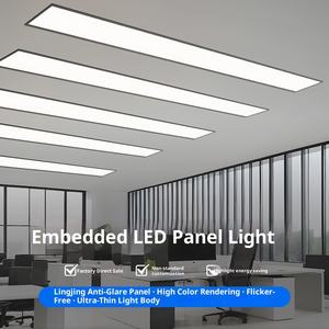 Lámpara LED Rectangular Empotrada para Techo de Oficina, Placa de Yeso y Sala de Conferencias, Panel Plano para Uso Comercial - Product Image 2