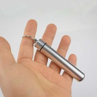 Cure-dents en métal réutilisables, ensemble de cure-dents en acier inoxydable portable avec support