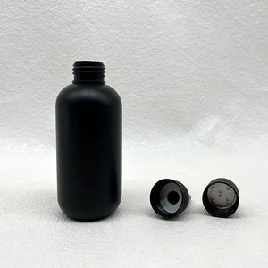 Bouteilles en HDPE noires bon marché en stock d'usine, 250 ml, 150 ml, bouteille ronde noire à presser, acétone, <span class=keywords><strong>liquide</strong></span> acrylique, monomère, bouteilles chimiques - Product Image 4