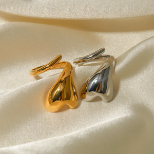 Anillo abierto en forma de corazón Moda Corazón simple Anillo abierto Ajustable Joyería de niña - Product Image 3