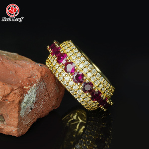 Redleaf Mới Phổ Biến Phòng Thí Nghiệm Grown Kim Cương Và <span class=keywords><strong>Ruby</strong></span> Nhẫn 1 Carat Phòng Thí Nghiệm Tạo Ra Engagement Ring 10K 14K 18K Vàng Vàng Sapphire Đồ Trang Sức - Product Image 3