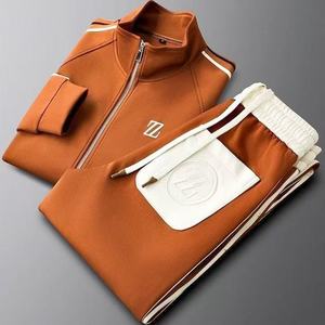 Nuova Tuta Sportiva Casual in Fibra di Bambù con Collo Alto per Primavera e Autunno, Abbigliamento Sportivo alla Moda da <span class=keywords><strong>Uomo</strong></span>, Maniche Lunghe, Vestibilità Dritta - Product Image 4