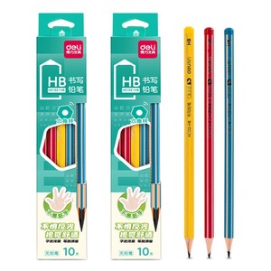 Deli Hexagonal Pencil Hb Matte Wood For School Writing 10 Pack - Product Image 1