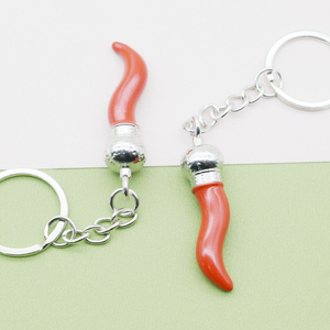Amuleto de la Suerte Italiano, Llavero de Cuerno Rojo, Pimiento Rojo, Colgante de Joyería para Mujer, Recuerdo de Viaje a Italia, Cornicello, Llavero de Cuerno - Product Image 3