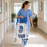 Chaise de toilette pliante médicale, siège de commode portable, aide à la mobilité pour personnes âgées, chaise de douche, fournitures hospitalières