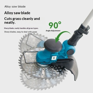 New Lawn Mower Small Household <b>Weed</b> Trimmer Handheld Rechargeable Lithium Battery Grass Cutter Garden <b>Tool</b> C--253 Lithium Batter - Product Image 3