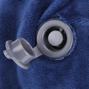 Coussin de salon de coiffure en polaire, housse amovible et lavable, bleu-gris, pour soins des ongles et séchage des cheveux - Product Image 4