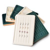 DOC nouveauté bijoux présentoir plateaux avec microfibre métal anneau collier boucle d'oreille support organisateur
