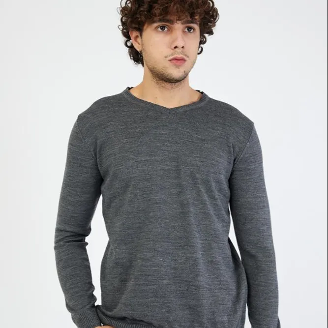 Hotsale Sweater Rajut Pria Kasual Satu Atasan Hitam
