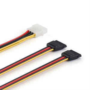 Serial ATA SATA 4 Pin IDE Molex a <span class=keywords><strong>2</strong></span> di 15 Pin HDD IDE Adattatore IDE ATA Y splitter Convertitore Molex HDD sata cavo ide - Product Image 4