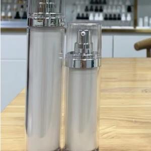 Flacon pulvérisateur sans air 30 ml 50 ml, flacon pompe sans air en PP blanc, flacon sans air à double paroi - Product Image 2
