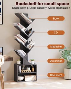 Étagère en bois noire en forme d'arbre 2026, petite vitrine sur pied avec armoire de rangement <span class=keywords><strong>pour</strong></span> salon - Product Image 1