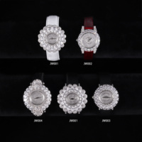 JW002 Abiding Jewelry Factory, vente en gros de montres personnalisées en or de luxe, en argent sterling 925, avec quartz, moissanite et diamants pour femmes