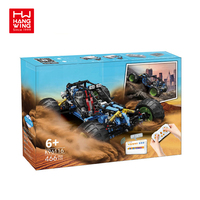 466 pièces de blocs de construction de voiture tout-terrain télécommandée, version programmable, jouets électriques RC radio pour enfants