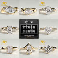 Bague de fiançailles personnalisée en or blanc 14 carats avec diamant de laboratoire bleu fantaisie de 2 carats taille coussin et bande pavée flottante pour femme