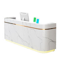 Caisse enregistreuse moderne en marbre et métal, petite, pour salon de beauté, bar, réception, couleur personnalisée, comptoir d'accueil