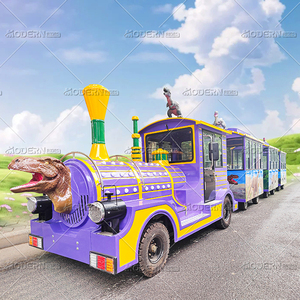 Tren de juguete con decoraciones de dinosaurios, sin rieles, a batería, para parques temáticos, centros comerciales, turismo y uso en exteriores. - Product Image 2