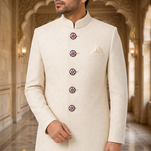 Boutons de luxe personnalisés en laiton, style Jaipur Meenakari, fleur rose, émail bleu, cristal Polki, faits à la main, unisexe, pour homme, anniversaire, mariage - Product Image 5