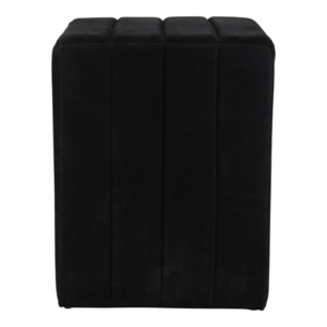 Pouf quadrato in camoscio nero, poggiapiedi in velluto per soggiorno, arredamento casa, sedia da toeletta - Product Image 4