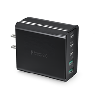Chargeur rapide universel 60W, prise EU US UK JP, multi-ports PD QC 3 Type C 2 USB a, adaptateur mural, Cargador Rapido pour iPhone Samsung