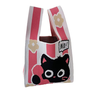 <span class=keywords><strong>Sac</strong></span> tricoté au design unique, <span class=keywords><strong>sac</strong></span> à main mignon, <span class=keywords><strong>sac</strong></span> fourre-tout de grande capacité, petit <span class=keywords><strong>sac</strong></span> carré décontracté, <span class=keywords><strong>sac</strong></span> pour boîte à lunch - Product Image 5
