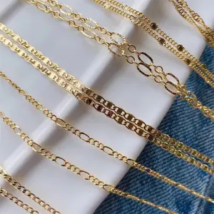 高品质24k镀金项链散装链条未完成的罗罗路克费加罗珠宝项链链