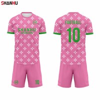 Ensemble de maillot de football personnalisé par sublimation pour hommes, respirant, avec short, logo, nom et numéro personnalisés pour l'entraînement d'équipe